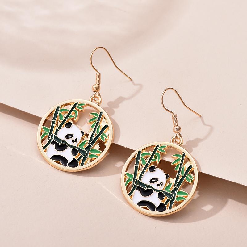 Trendy Cute Animal Drop Dangle Earrings For Women Girls Cat Rabbit Koi Dragon Colorful Enamel Golor Color Earrings Pendientes