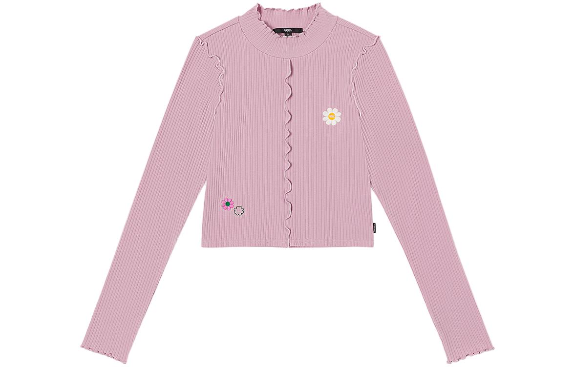Vans W OVERSIZED FLORAL Knitwear Women s Light Purple Crew Neck Moderate Other VN00074DBLT L