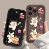 Cake Line Puppy for iPhone17PorMax Phone Case 14 Apple 13 Frosted 12/15 All Inclusive