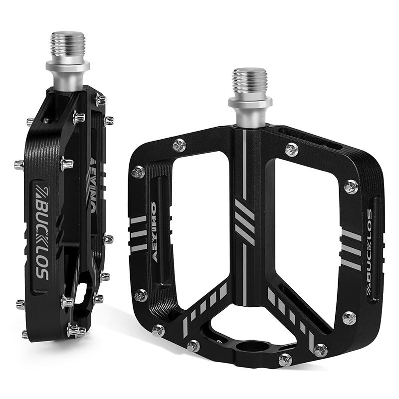 BUCKLOS AEYINO Mountain Bike Pedals CNC Aluminum Alloy Ultralight Bicycle Pedal Non-slip 3 Bearings Road Mountain Bike Pedals чёрный