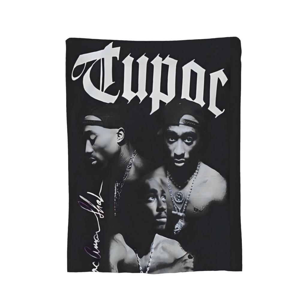 Rapper Tupac  Blanket Flannel 2pac Hip Hop Super Warm Throw Blanket for Outdoor Travel Bedroom Quilt