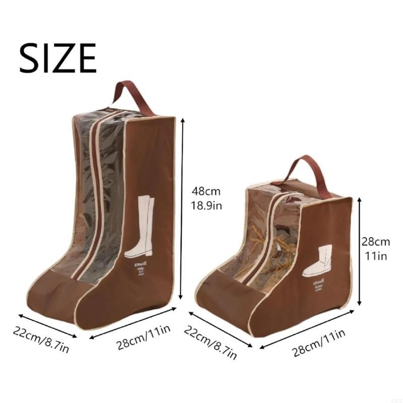 3Pcs Waterproof Shoe Bags for Cowboy Boot and Sneakers Shoes Travel Organizers X3UC