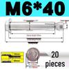 Stainless Steel Expansion Screw: Hexagonal Head with Internal Expansion (304/201), Sizes M6, M8, M10, M12.