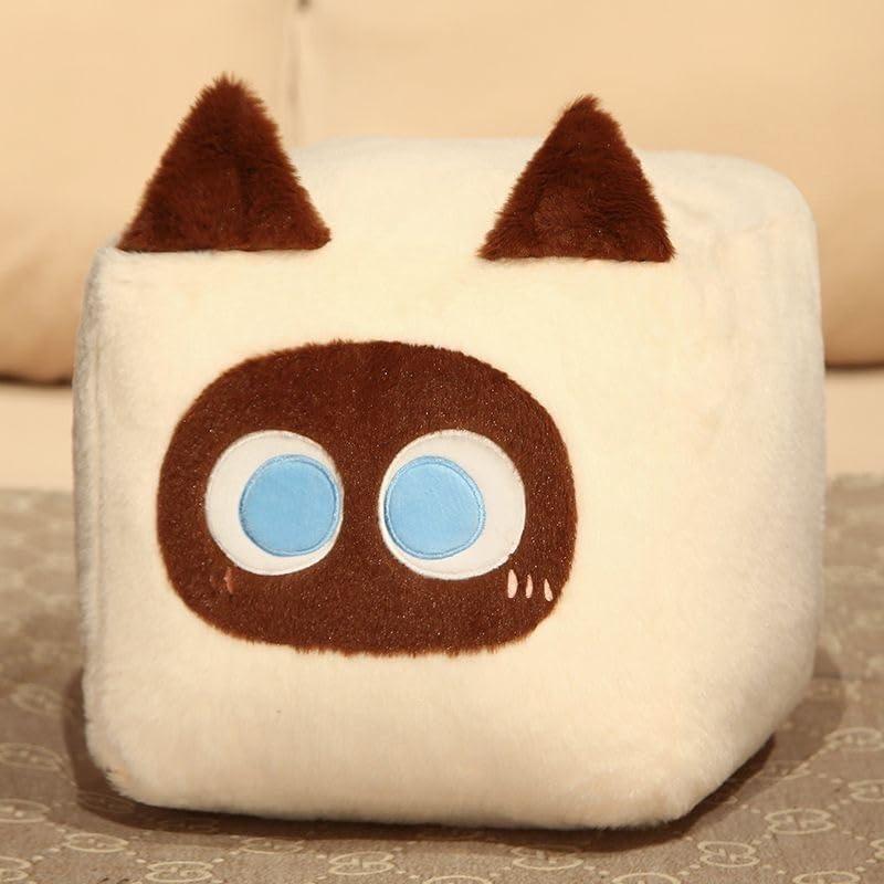 Cube Cat Stuffed Throw PillowCreative Cube Shape Soft Pillow GiftSuitable for Birthdays Halloween Christmas Orange Cat 20CM 1980₽