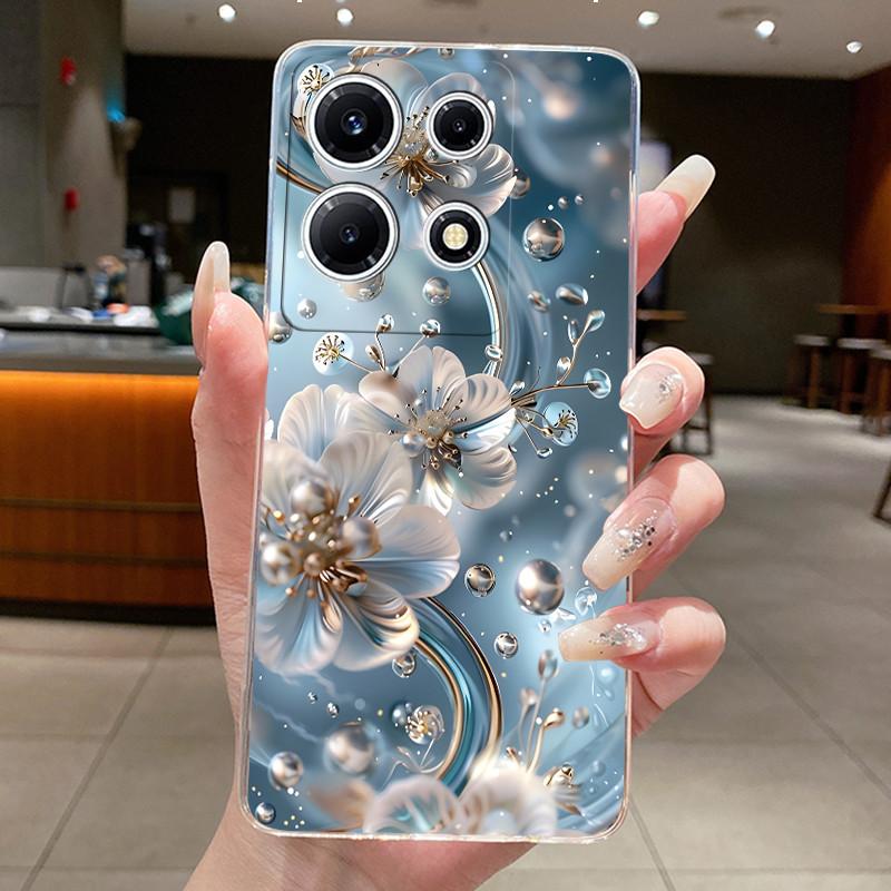 For Infinix Note 30 VIP Phone Case X6710 Clear Silicone Soft Cover For Infinix Note 30 VIP Fashion Flower Cases Note30 VIP Coque