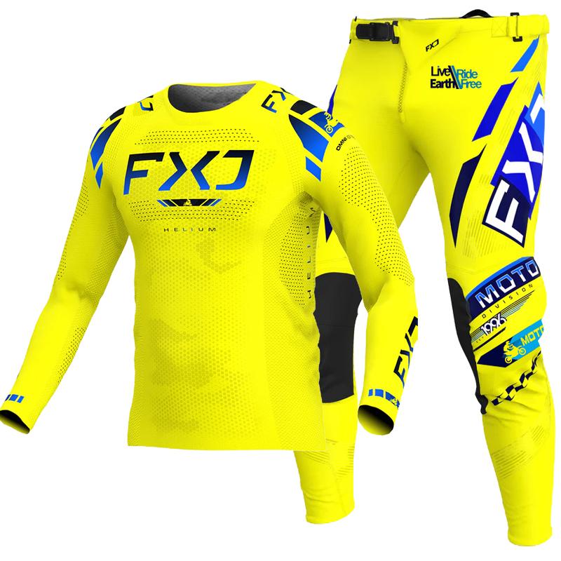NEW 2026 FXJ Pink Enduro Motocross Gear Set Mx Jersey Pants Green Motorbike Clothing Mtb Carracing Suit Off Road Equipment