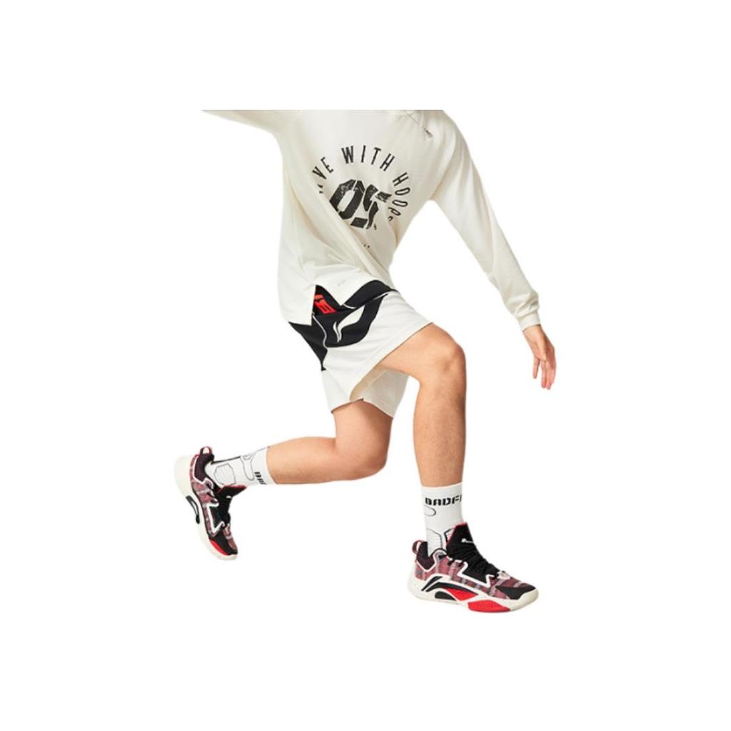 Li Ning Bad Five Fashion Versatile Casual Quick-Dry Cool Loose Basketball Game Shorts Men Shorts Black AAPV133-1