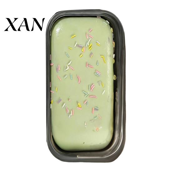 Eisbox Spielzeug Weich Langsam Aufgehend Kuchen Kneten Realistisch Taro Dessert Fidget für Stress Befriedigende Sensorische Linderung Tragbares Dekompressions-Gadget Kinder