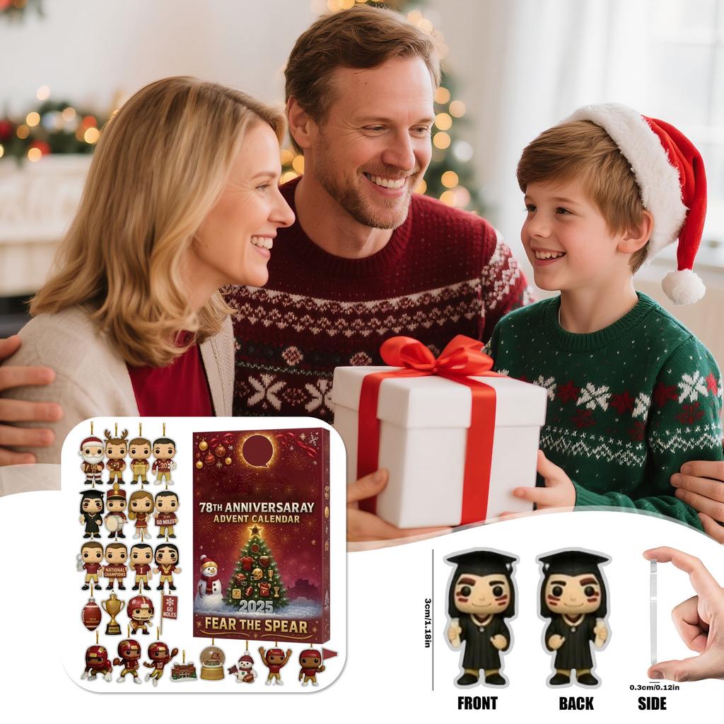2025calendar, Countdown Calendar, Holiday Figurine, Christmas Advent Calendar, Suitable For Christmas Tree Decoration, Family Holiday Gift