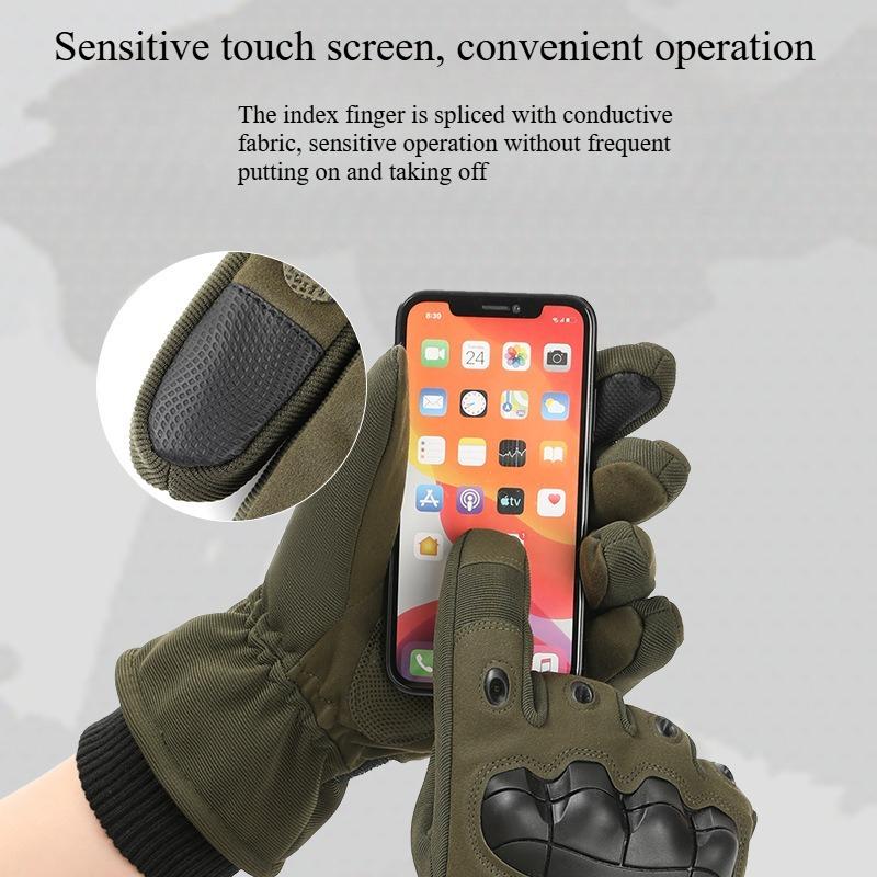 Outdoor motorcycle riding gloves, windproof touch screen gloves, warm and flexible