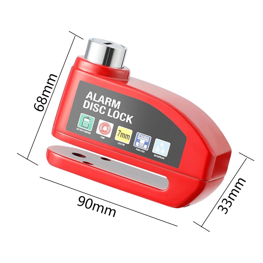 Motocyklový alarmový zámek na kolo kotoučové brzdy s klíčem Motocykl Skútr Kolo Vodotěsný Proti krádeži Hliníková slitina Zabezpečení Brakeloc