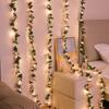 Xiaomi LED Lighted Artificial Pink Rose Vine Decoration, Battery Operated For Birthday Party, Bedroom, Party, Wedding,Season Decoration