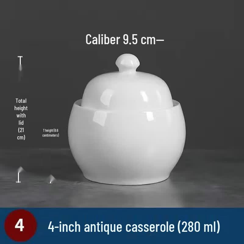 ZISIZ Ceramic Double Boiler Stew Pot