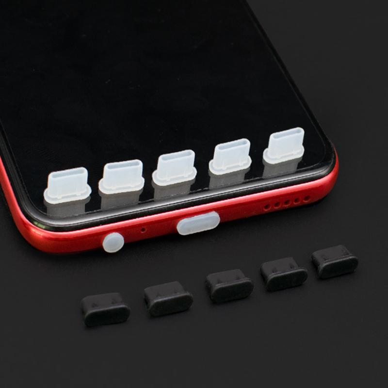 Cap for Huawei Xiaomi Phone Dustplug Black 50Pcs Type-C Dust Plug USB Charging Port Protector Silicone Anti Dust Plug Cover