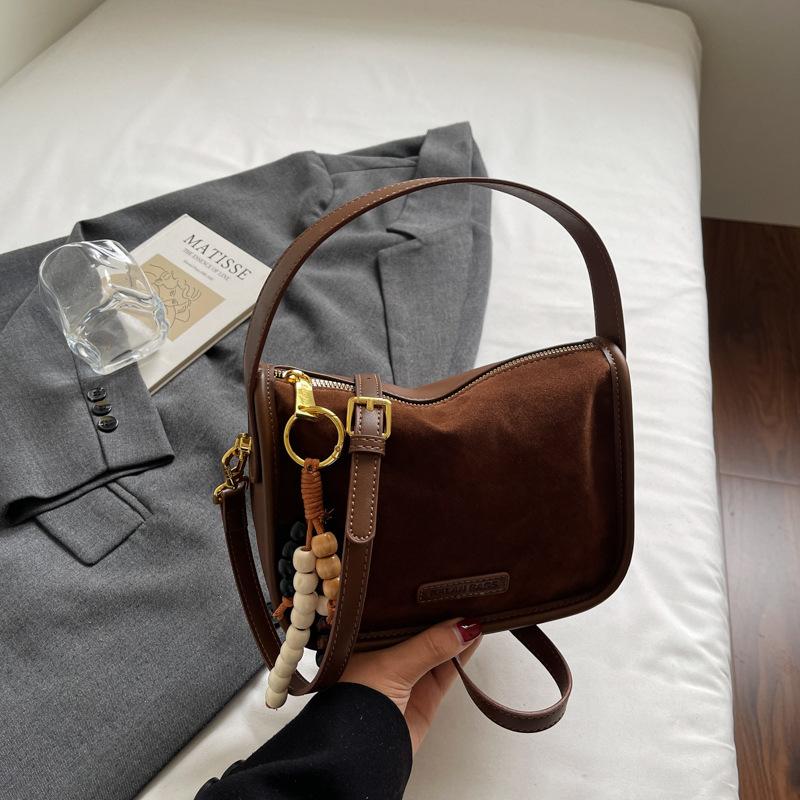 Herbst und Winter Retro Matte Tasche Damen Neue Lässige Vielseitige Umhängetasche Mode Handtasche Kleine Tasche