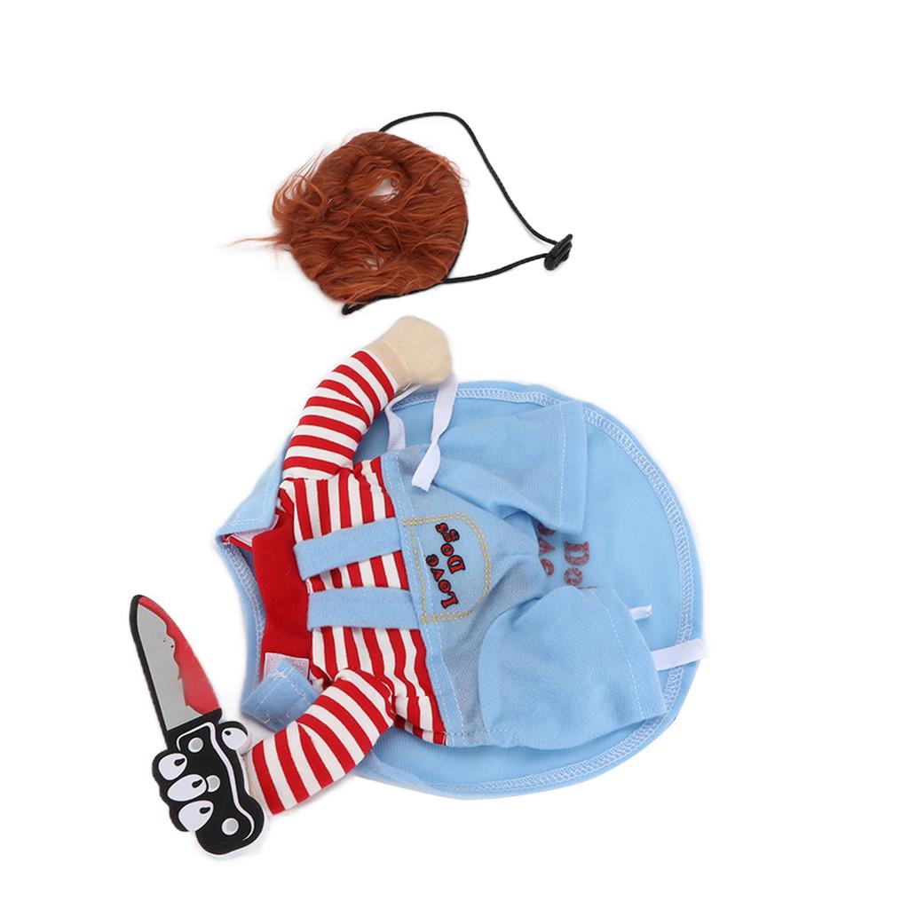 Dog Cosplay Costume Breathable Adjustable Novelty Dog Clothes for Halloween Christmas Cosplay