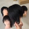 Echt Mensenhaar Mannequin Hoofd Kort Zwart Haar Perfect Voor Barbershop Training Oefening Schoonheid Styling Gereedschap