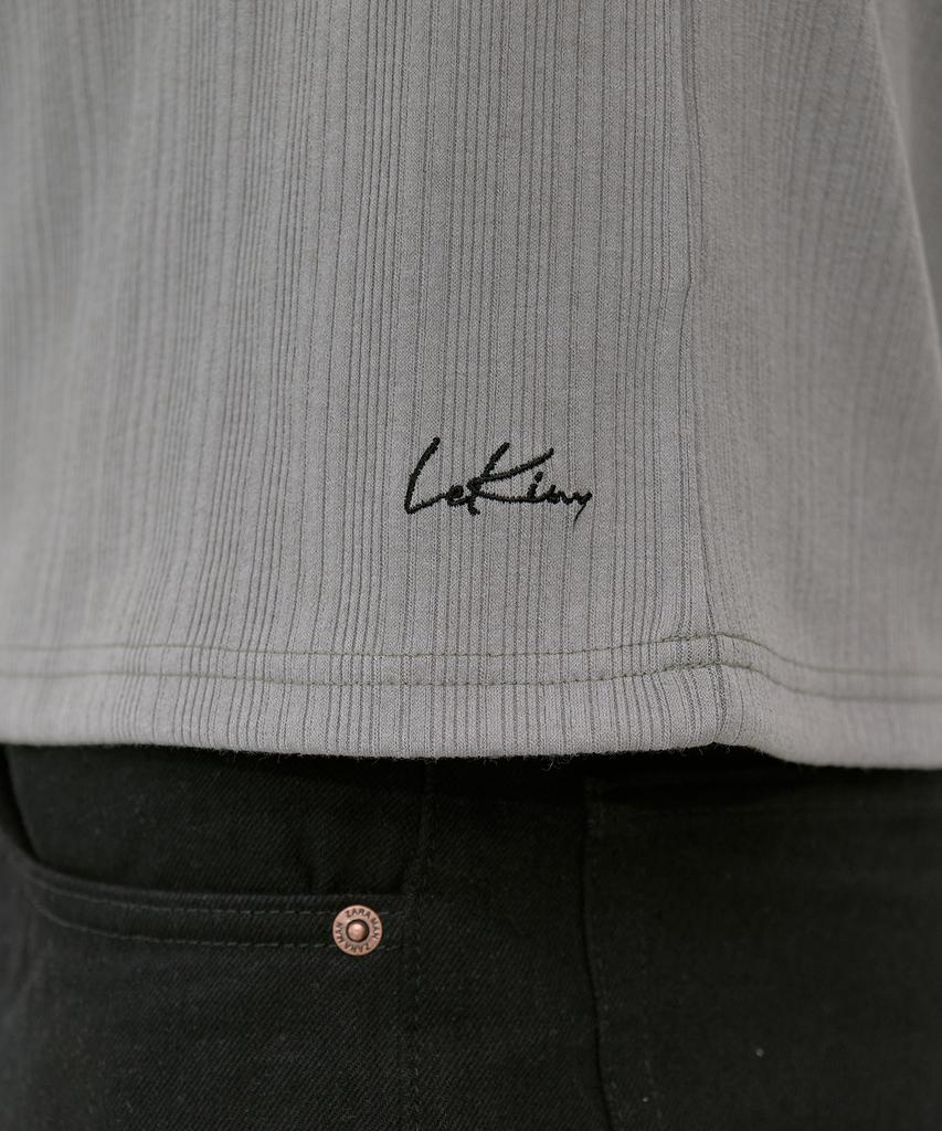 Lekim Shoulder Button Tee (Gray)