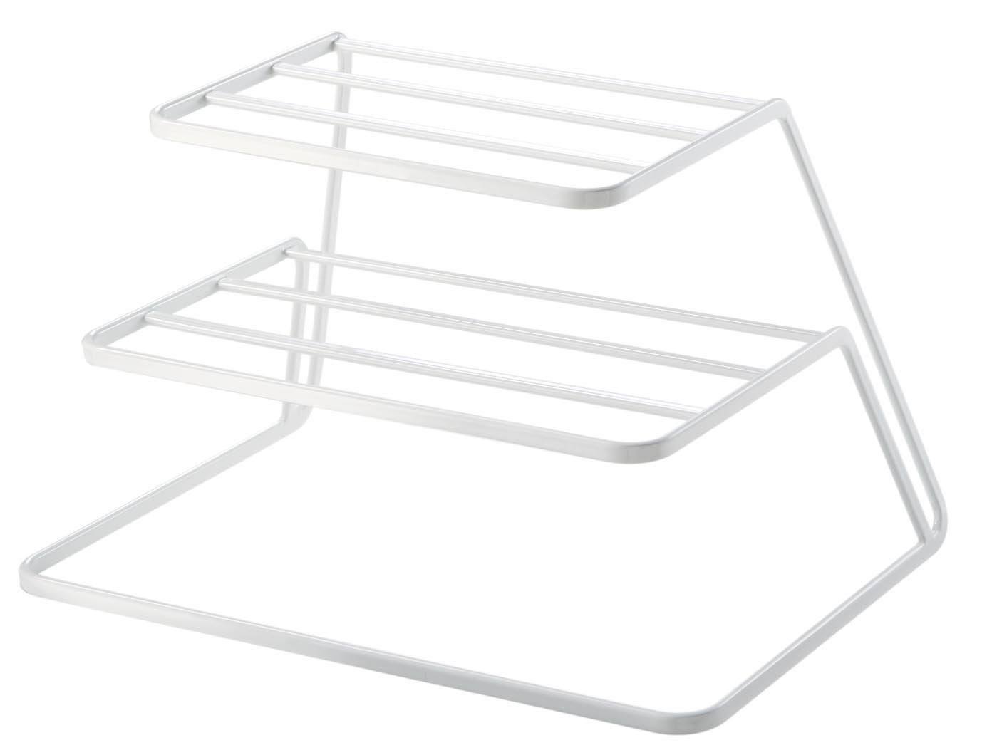 

Yamazaki Dish Dish Storage 3 7509 Rack, Tower, Tiers, White, белый
