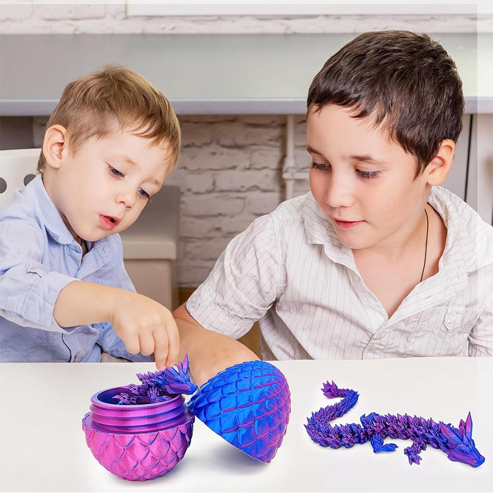 3D Printed Dragon Articulated Dragon Toys Purple For Home Office Accessories