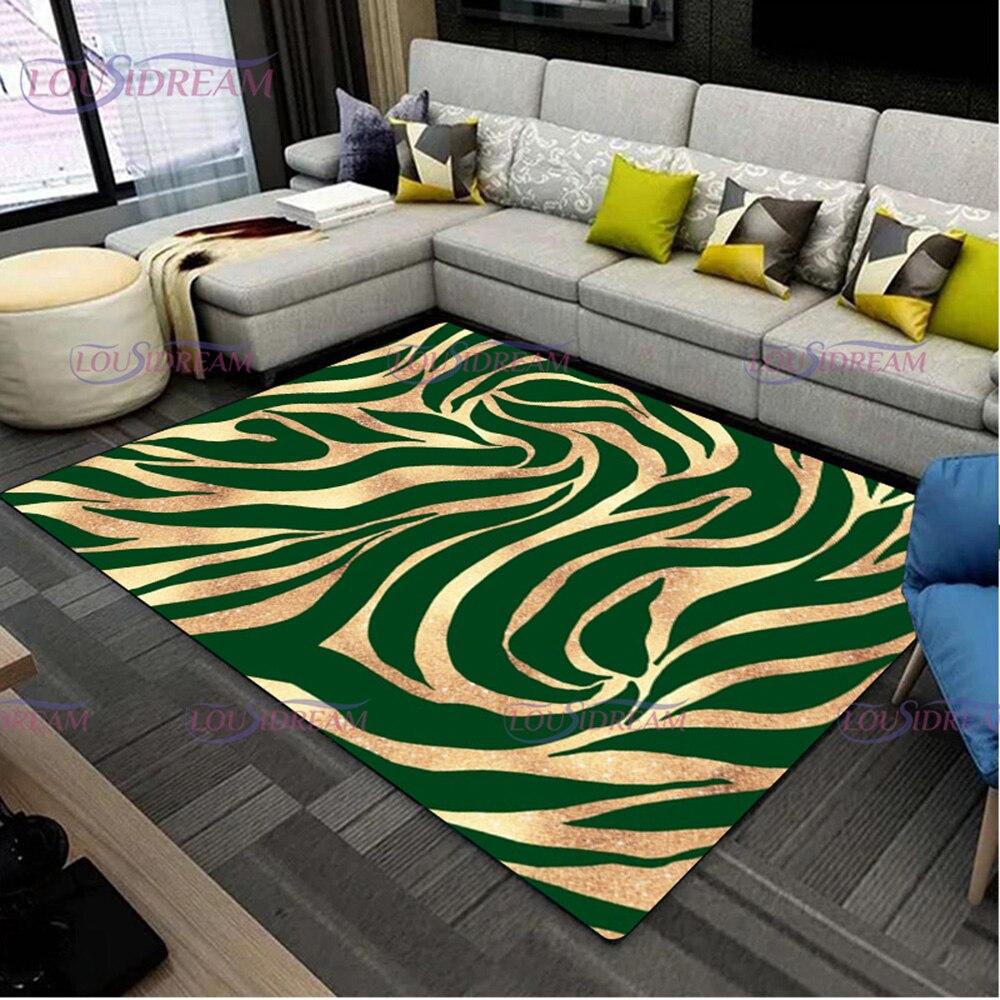 Golden Sun and Moon Carpet Entrance Door Floor Mat Abstract Geometric Optical Doormat Non-slip Floor Mat Living Room Decor Rug