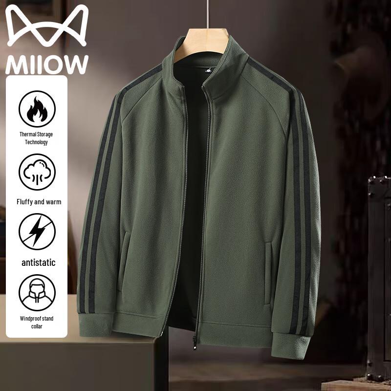 

MiiOW Men s Fleece Stand Collar Jacket 5XL