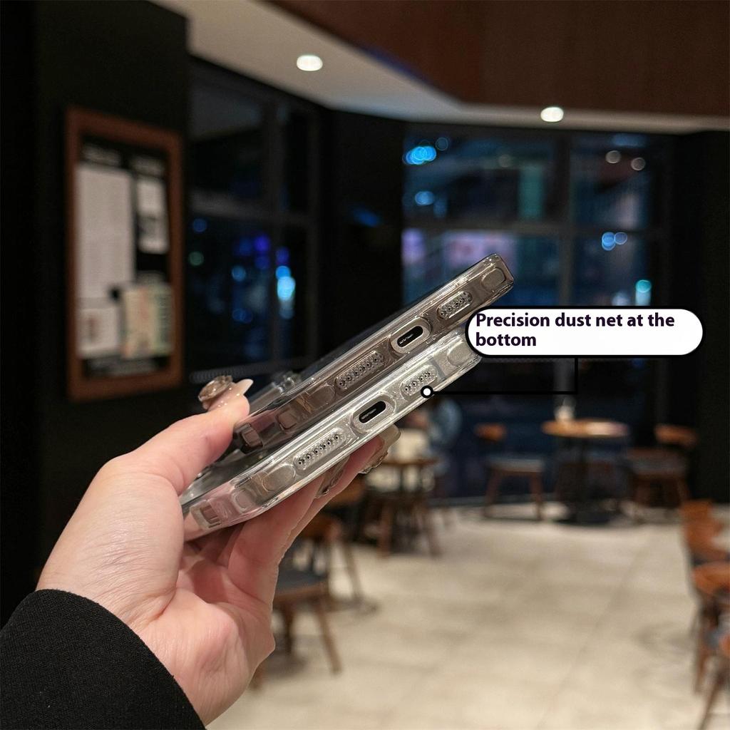 For iPhone 16 Pro Case TPU+Tempered Glass Clear Phone Cover