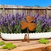 2pcs Artistic Three Leaf Shape Lawn Ornaments Garden Insert Signs For Gardens Patios And Balconies