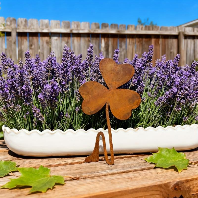 2pcs Artistic Three Leaf Shape Lawn Ornaments Garden Insert Signs For Gardens Patios And Balconies