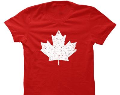 Distressed Maple Leaf - Women's T-Shirt and Kids Tshirt - Canada Canadian Eh Hockey Bacon Maple Syrup Polite The North 6 Nationality Pride