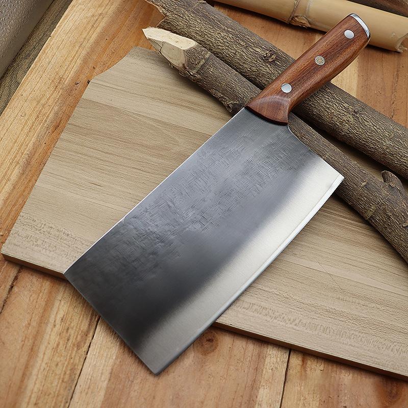 8 Inch Chopper Knife Welding DC53 Mode Steel Blade Wood Handle Chef Slicing Cleaver Kitchen Knife Bone Meat And Poultry Tools