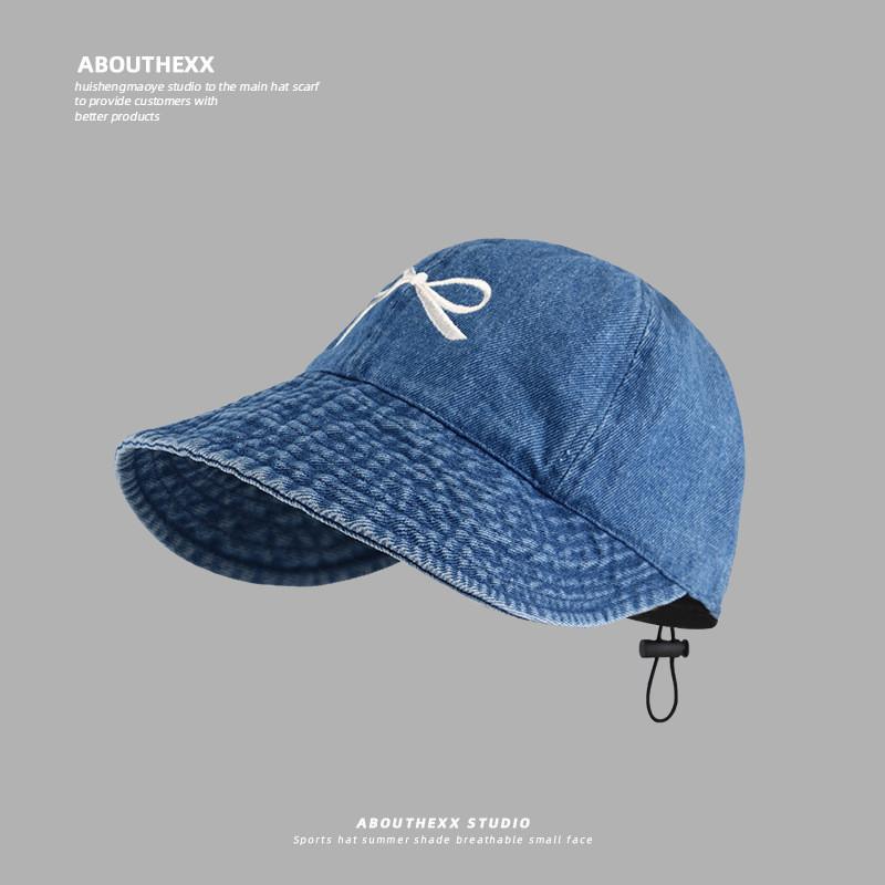 Bow Embroidered Baseball Cap With Sunshade And Breathable Cotton For Teens And Adults