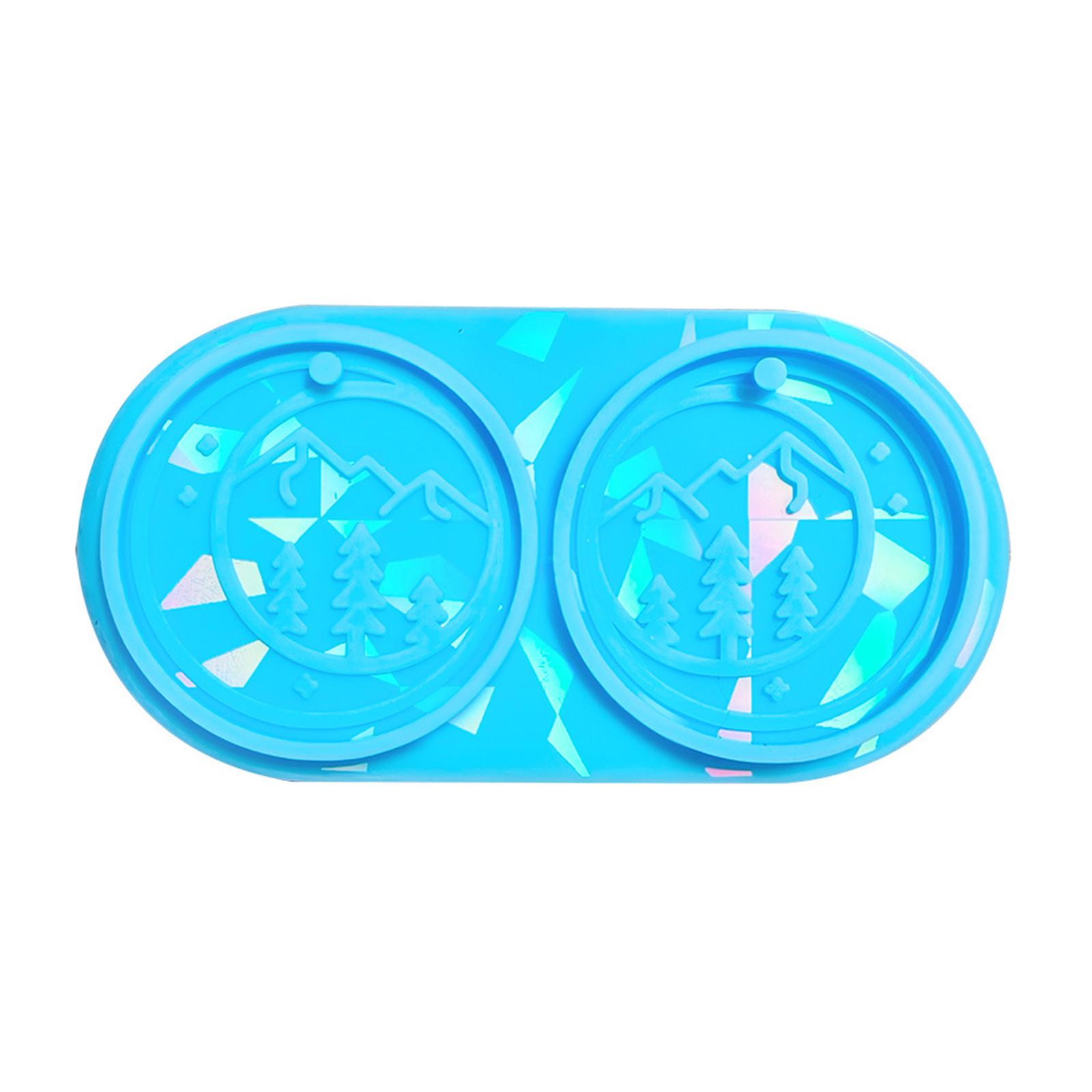 

Универсальная силиконовая форма для украшений DIY формы для серег Гора Дерево DIY силиконовые формы для подвесок Идеально подходят для изготовления украшений светло-синий