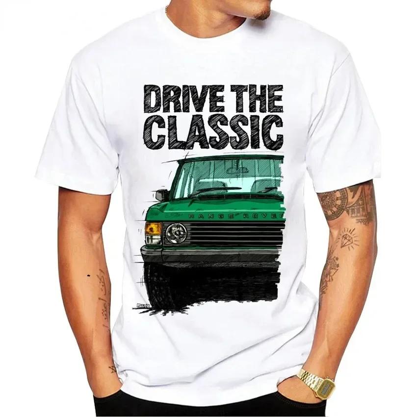 

Summer Men Short Sleeve Drive The Classic Range Rover Off-Road Racing Man T-shirt Harajuku Car Design White Casual Boy Tee Top#Color(3) XXXXXL