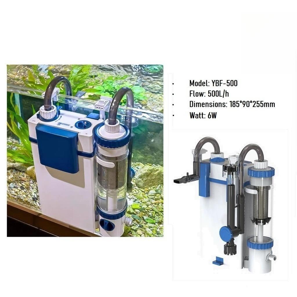 Filtro per Acquario Serbatoio Pesci Attrezzatura per la Pulizia Filtro Hang-On Raccoglitore di Schiuma Integrato Filtro Versatile