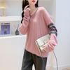 Mokana Elegant Long Sleeve V-Neck Knitted Sweater MKNJD2675