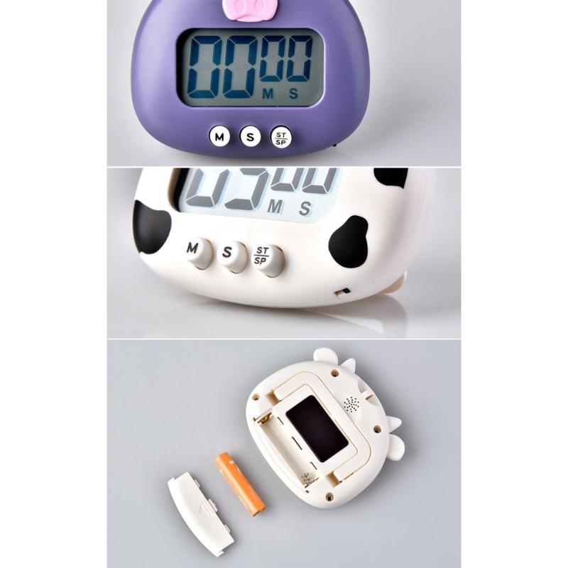 Minuteur Numérique Mignon Animal Dessin Animé Compte à Rebours Minuteur Réveil de Cuisine Multifonction Rappel d'Heure Minuteur de Cuisson Numérique