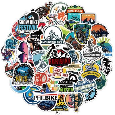 50 Pictures of Mountain Outdoor Bicycle Graffiti Stickers Suitcase Motorcycle Trolley Case Notebook Waterproof DIY Stickers