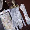 PET Washi Paper Dual Material Long Strip Sticker Bag Art Manuscript Text Pattern Sticker Creative Hand Account DIY Decoration