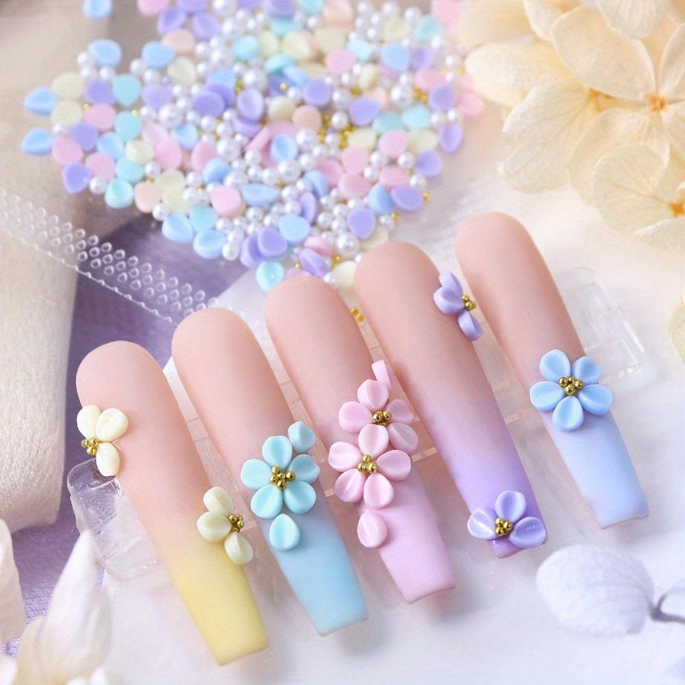 150pcs 3D Nail Art Charm Decoration Nail Rhinestones Acrylic Petals Nail Art Decorations Kit for DIY Nail Accessories