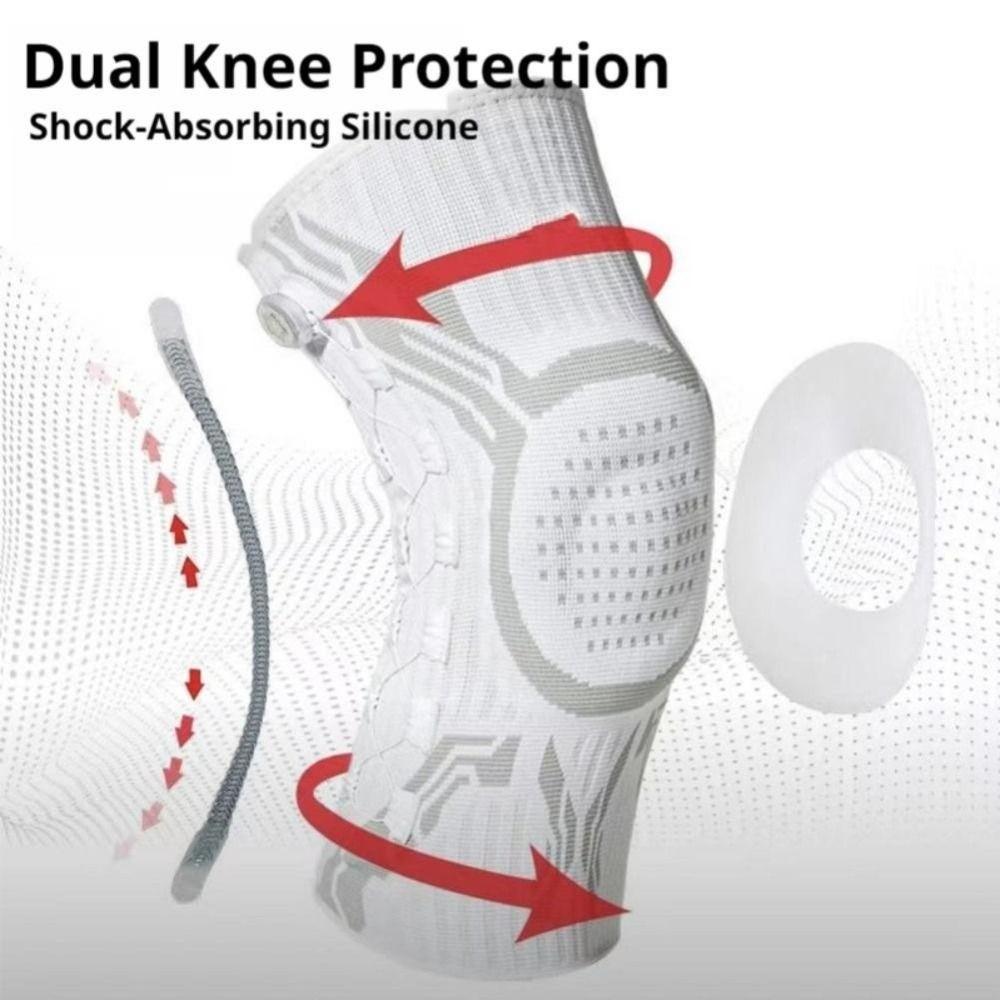Spring Support Sports Knee Brace With Compression Knob Patella Protector For Sports Running