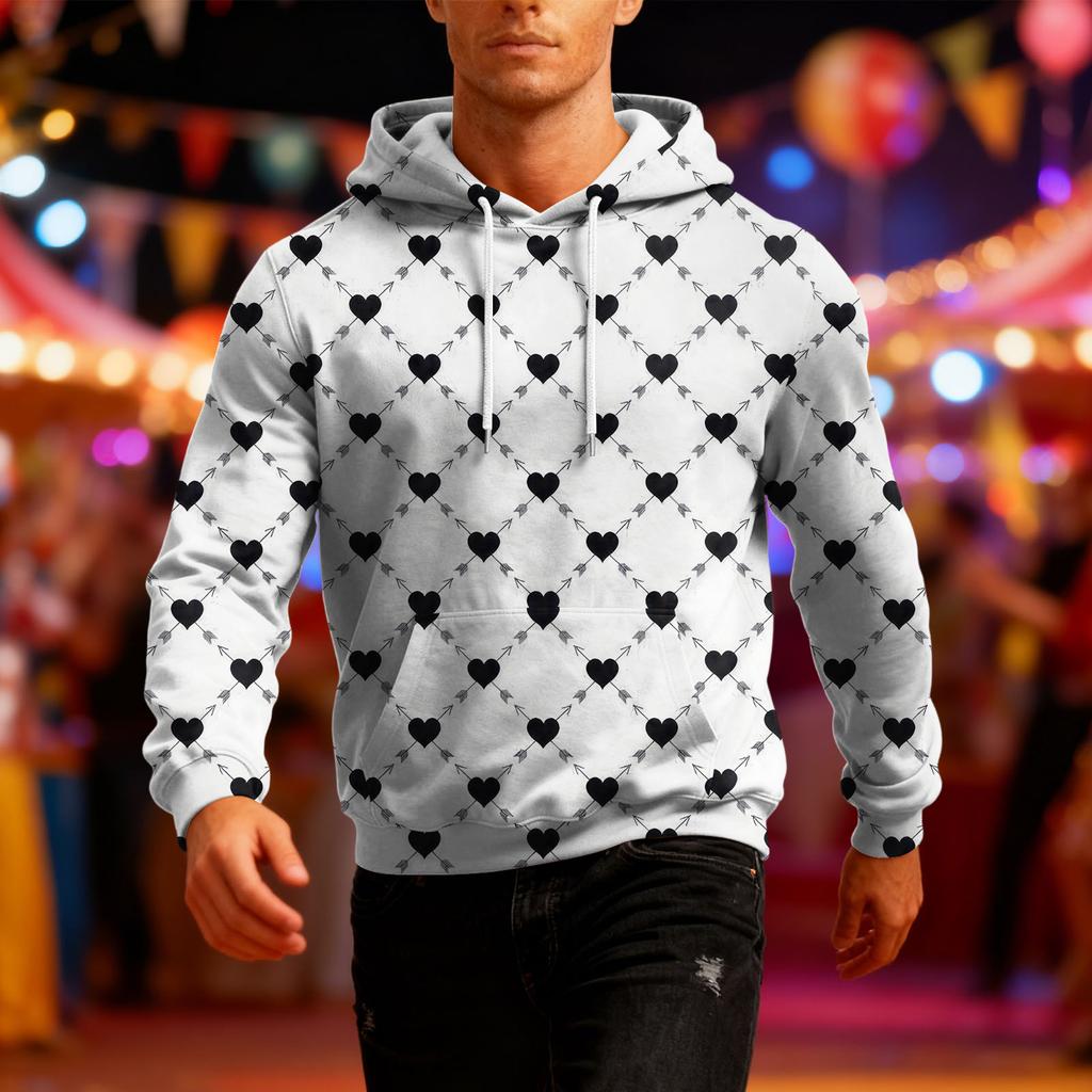 Men's Long-Sleeve Casual Hooded Sweatshirt
