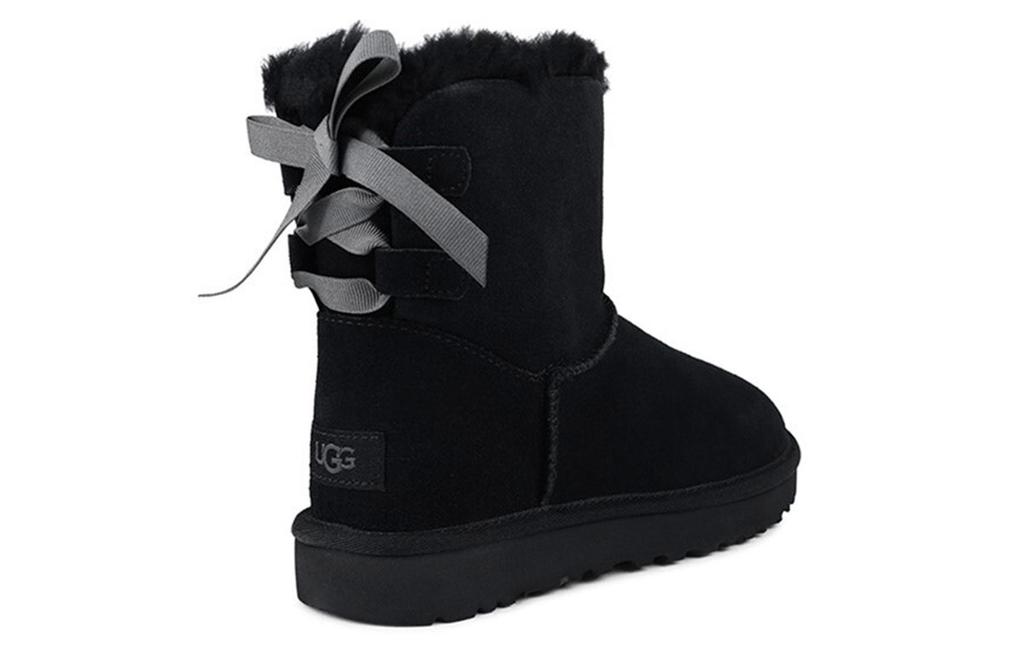UGG Mini Continuity Bow Fleece Lined Black Women's 1110705-BLK