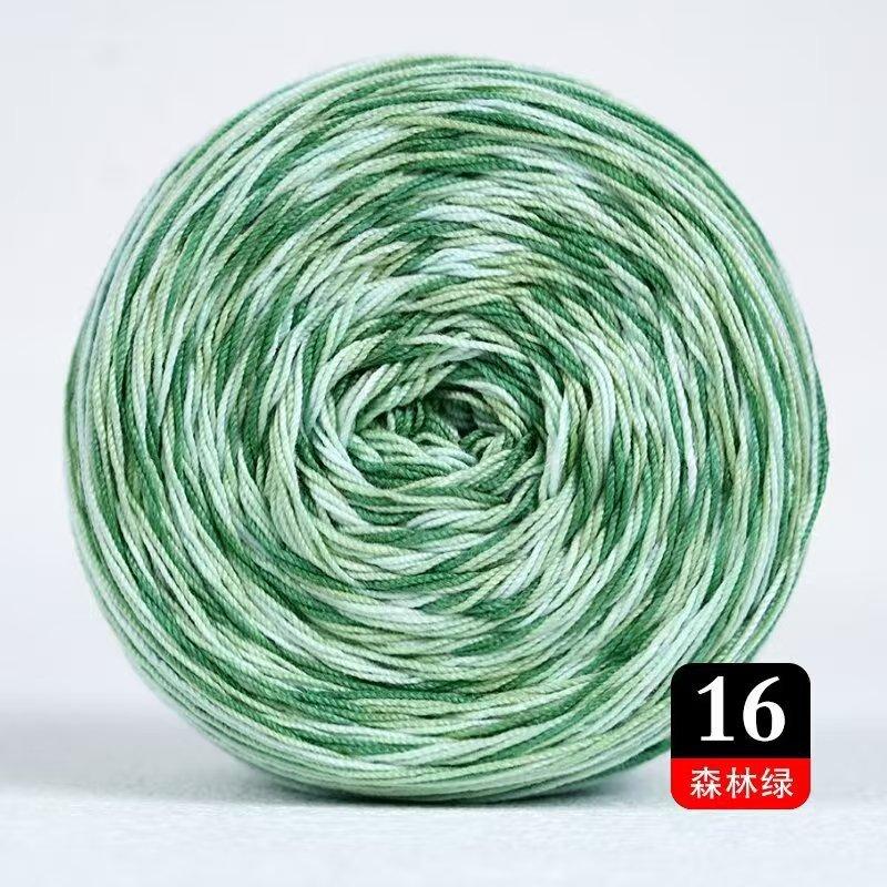 50g/Rotolo Filato di Cotone in Pizzo per Torta per Uncinetto & Maglia Fatto a Mano Fai da Te Morbido Caldo Filato Colorato a Gradiente Filo Materiali per Maglioni