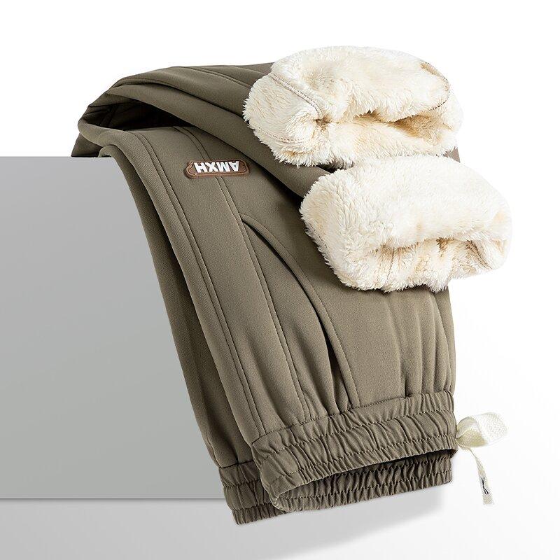 Autumn and Winter New Fleece Thick Warm Pants Men's Casual Loose Comfortable Plus-Size Pants 5XL
