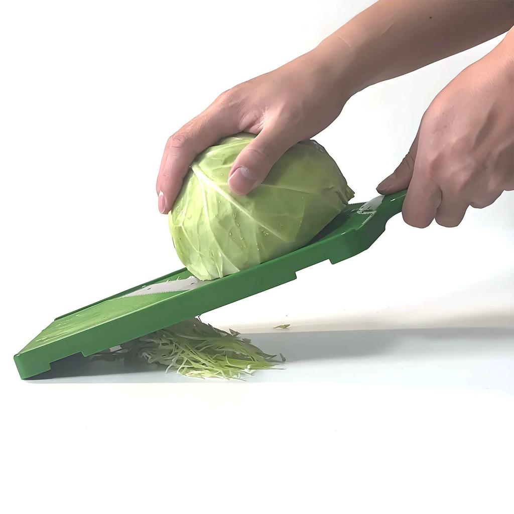 Large Stainless Steel Vegetable Slicer, Chopper , Manual Portable Blades for Cabbage, Onion, Potato, Carrot , Thin, Fluffy Green Smoothie