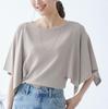 ROPE PICNIC Knit Pullover UV Cool to the Machine Scarf Sleeve Gray [Easy Care, Protection, Touch, Washable] Knit, Women's, (09)