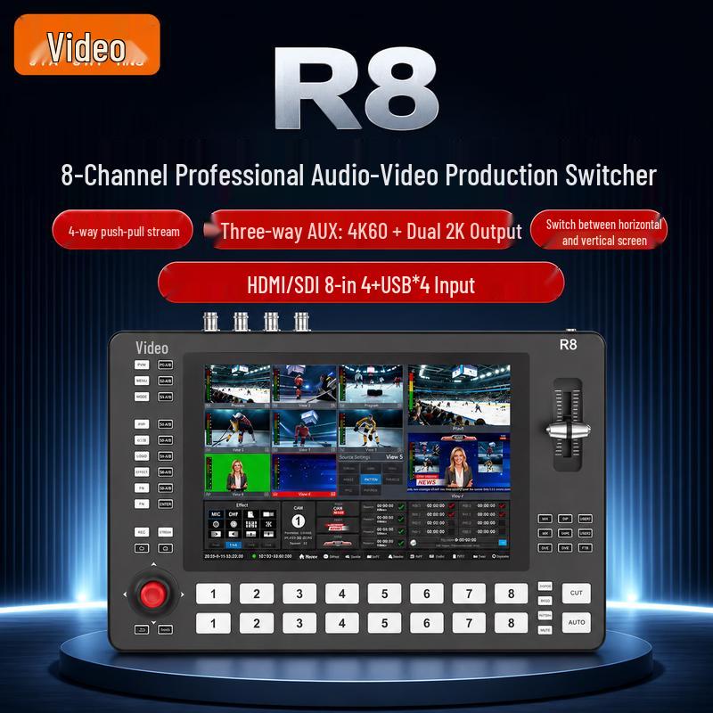 JiaShiYing R8 8-Channel 4K Live Broadcast Switcher