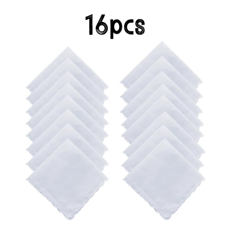 

1 шт./6 шт./8 шт./10 шт./12 шт./16 шт. Тонкий вариант Сделай сам Ручная работа Потопоглощающий платок Свадебное кружево Хлопок Белый 16Pcs