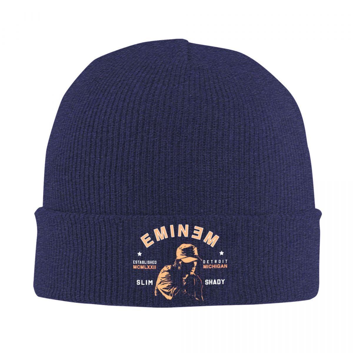 

Singer Eminem Knitted Caps Women s Unisex s Beanie Winter Hats Hip Hop Music Album Casual Caps